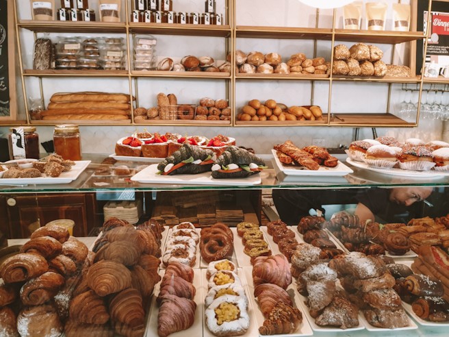Köstliche Backwaren in der Bäckerei  in Santa Teresa